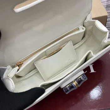 Gucci 827750 Gucci Bamboo Diva Medium Bag White