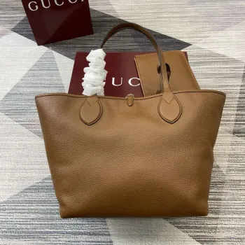 Gucci 839112 Gucci Totissima Large Reversible Tote Bag Brown