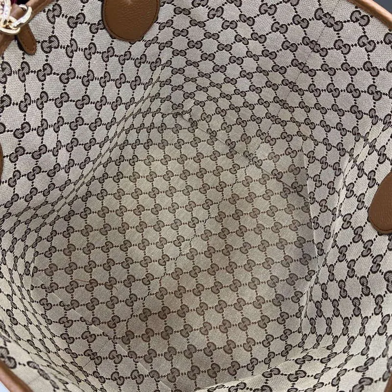 Gucci 839112 Gucci Totissima Large Reversible Tote Bag Brown