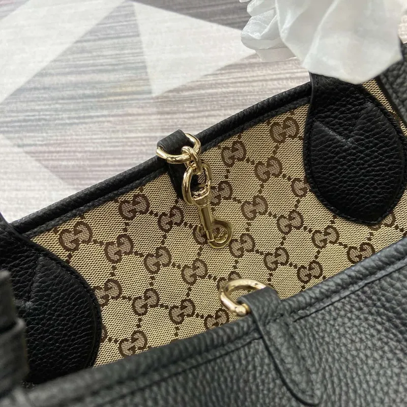 Gucci 839112 Gucci Totissima Large Reversible Tote Bag Black