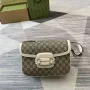 Gucci 815178 Gucci Horsebit 1955 Soft Medium Shoulder Bag White leather trim