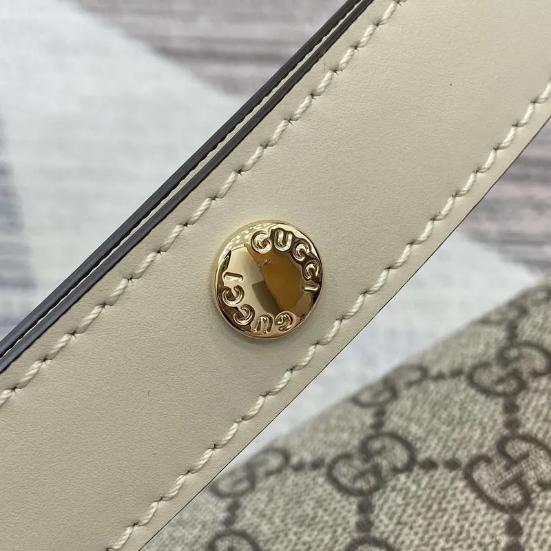 Gucci 815178 Gucci Horsebit 1955 Soft Medium Shoulder Bag White leather trim