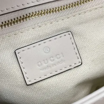 Gucci 815178 Gucci Horsebit 1955 Soft Medium Shoulder Bag White leather trim