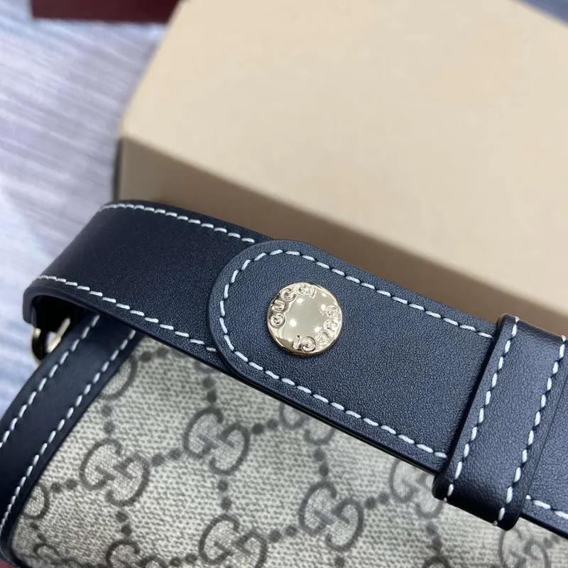 Gucci 815178 Gucci Horsebit 1955 Soft Medium Shoulder Bag Black leather trim