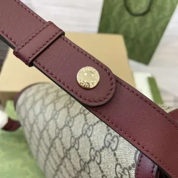 Gucci 815178 Gucci Horsebit 1955 Soft Medium Shoulder Bag Red leather trim