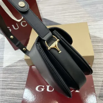 Gucci 815178 Gucci Horsebit 1955 Soft Medium Shoulder Bag Black