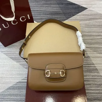 Gucci 815178 Gucci Horsebit 1955 Soft Medium Shoulder Bag Brown