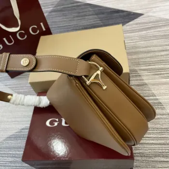 Gucci 815178 Gucci Horsebit 1955 Soft Medium Shoulder Bag Brown