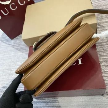 Gucci 815178 Gucci Horsebit 1955 Soft Medium Shoulder Bag Brown