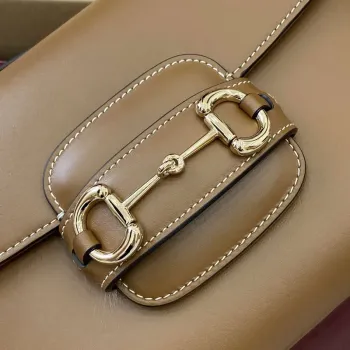 Gucci 815178 Gucci Horsebit 1955 Soft Medium Shoulder Bag Brown