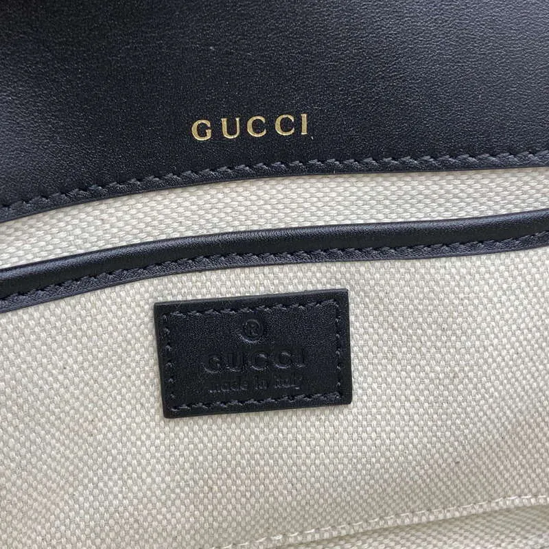 Gucci 815206 Gucci Horsebit 1955 Soft Small Top Handle Bag Black