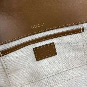 Gucci 815206 Gucci Horsebit 1955 Soft Small Top Handle Bag Brown