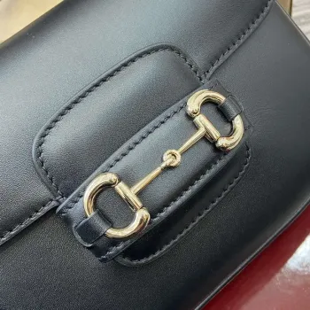 Gucci 815205 Gucci Horsebit 1955 Soft Small Shoulder Bag Black