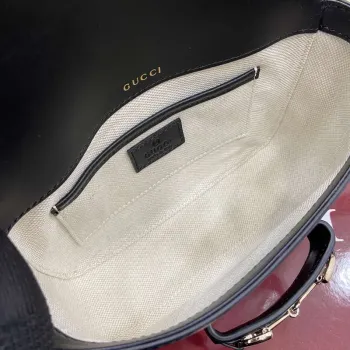 Gucci 815205 Gucci Horsebit 1955 Soft Small Shoulder Bag Black