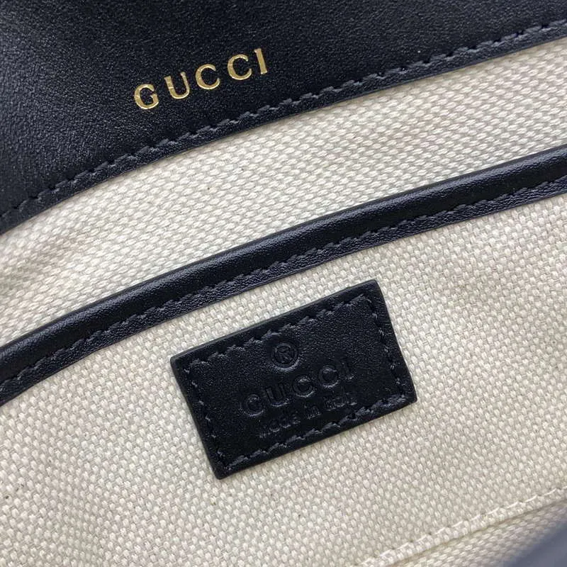 Gucci 815205 Gucci Horsebit 1955 Soft Small Shoulder Bag Black
