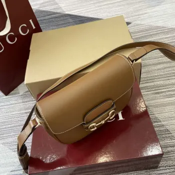 Gucci 815205 Gucci Horsebit 1955 Soft Small Shoulder Bag Brown