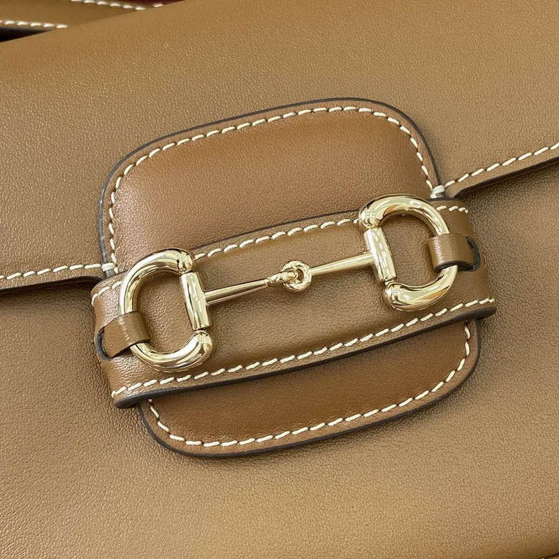 Gucci 815205 Gucci Horsebit 1955 Soft Small Shoulder Bag Brown