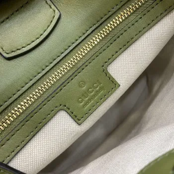 Gucci 833665 Gucci 73 Small Bucket Bag Green Suede