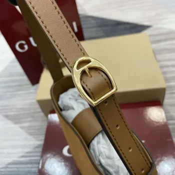 Gucci 833665 Gucci 73 Small Bucket Bag Brown Suede