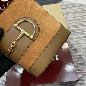 Gucci 833665 Gucci 73 Small Bucket Bag Brown Suede