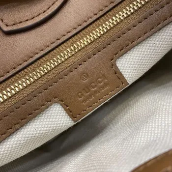 Gucci 833665 Gucci 73 Small Bucket Bag Brown Leather