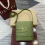 Gucci 833665 Gucci 73 Small Bucket Bag Green Leather