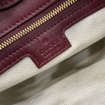 Gucci 833665 Gucci 73 Small Bucket Bag Red Leather