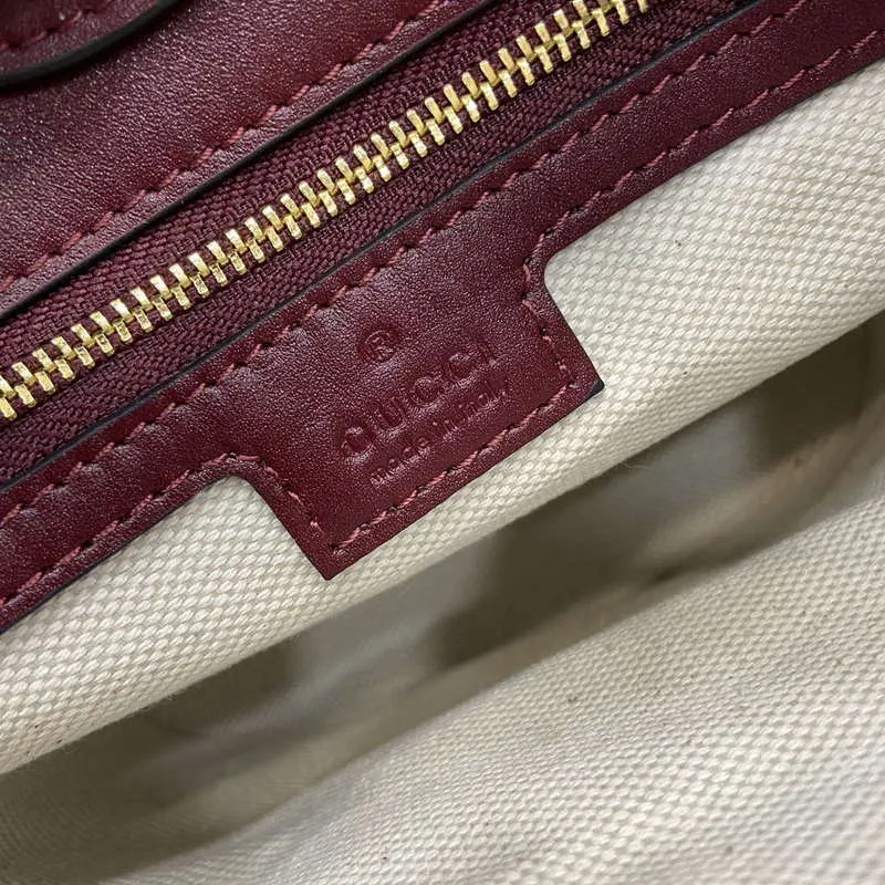 Gucci 833665 Gucci 73 Small Bucket Bag Red Leather