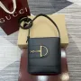 Gucci 833665 Gucci 73 Small Bucket Bag Black Leather