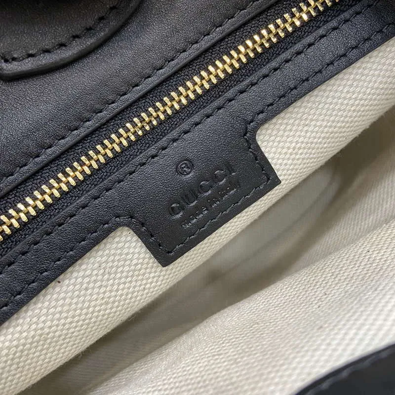 Gucci 833665 Gucci 73 Small Bucket Bag Black Leather