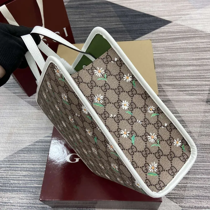Gucci 605614 Children’s Printed GG Tote Bag Beige
