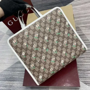 Gucci 605614 Children’s Printed GG Tote Bag Beige