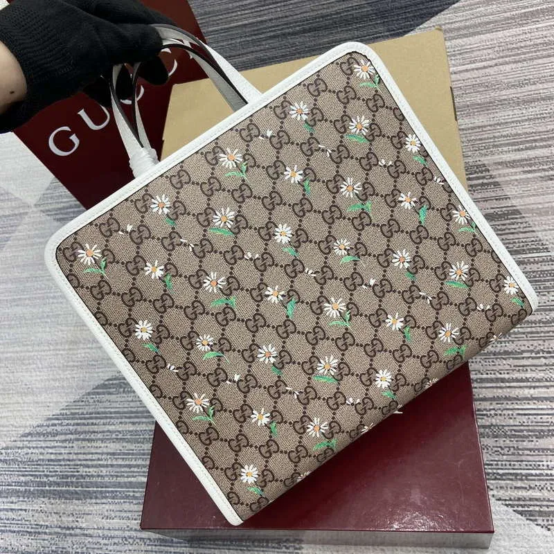 Gucci 605614 Children’s Printed GG Tote Bag Beige
