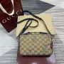 Gucci 817771 Small Embroidered Snake Crossbody Bag Apricot cloth