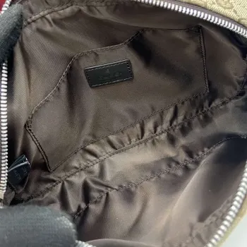 Gucci 834802 GG Canvas Small Crossbody Bag Dark brown