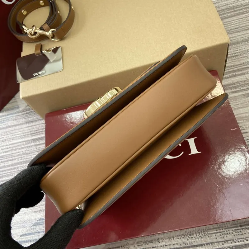 Gucci 826761 Gucci Go Small Shoulder Bag Brown PVC