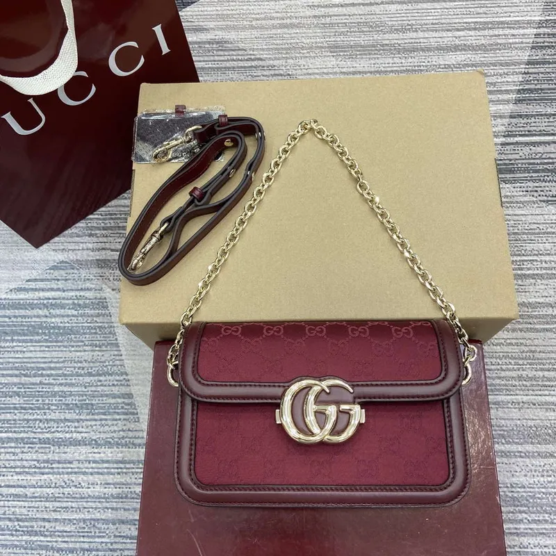 Gucci 826761 Gucci Go Small Shoulder Bag Red