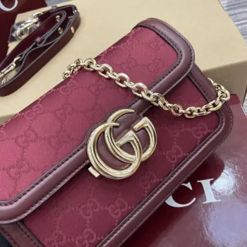 Gucci 826761 Gucci Go Small Shoulder Bag Red