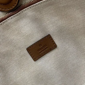 Gucci 834981 Gucci B Medium Shoulder Bag Brown Leather Trim