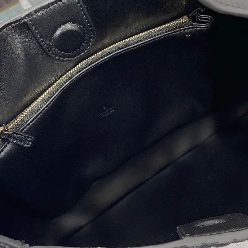 Gucci 834981 Gucci B medium Shoulder Bag Black Velvet Embossed