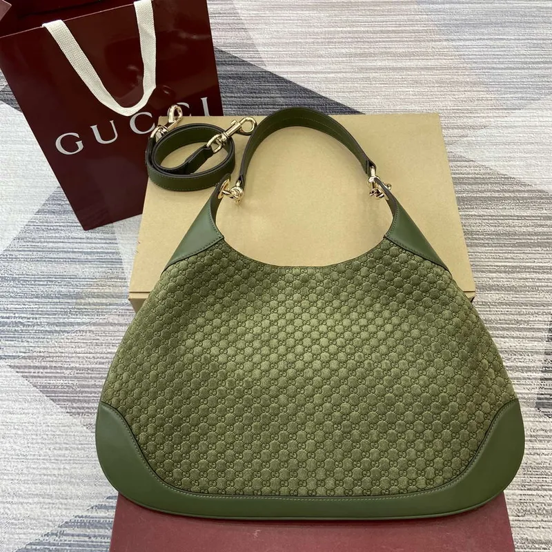 Gucci 834981 Gucci B medium Shoulder Bag Dark green