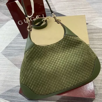 Gucci 834981 Gucci B medium Shoulder Bag Dark green