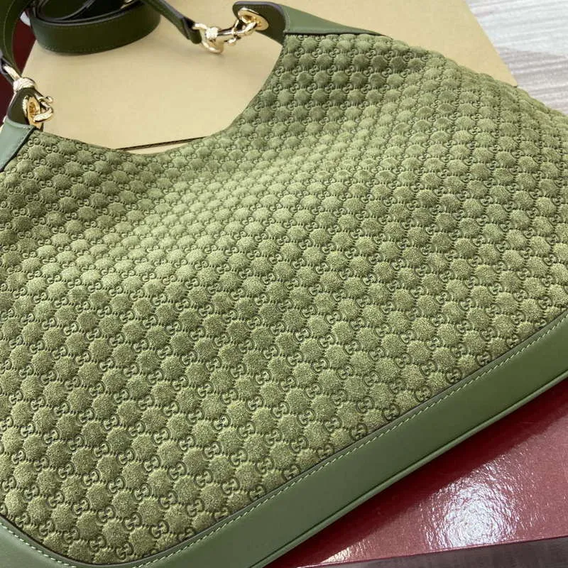 Gucci 834981 Gucci B medium Shoulder Bag Dark green