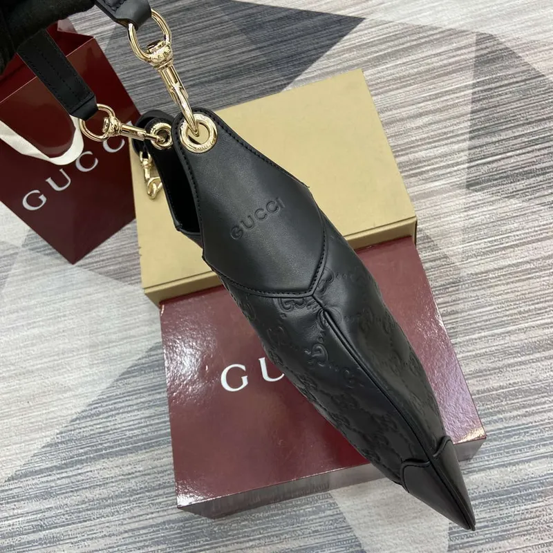 Gucci 834981 Gucci B medium Shoulder Bag Black