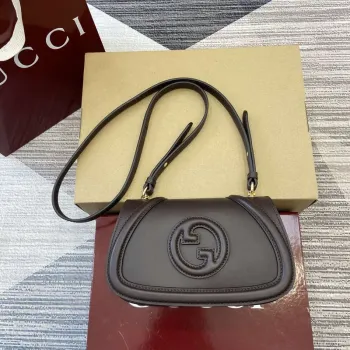 Gucci 815700 Gucci Blondie mini shoulder bag Dark brown Leather