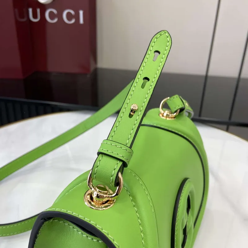 Gucci 815700 Gucci Blondie mini shoulder bag Green Leather