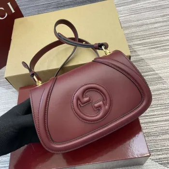 Gucci 815700 Gucci Blondie mini shoulder bag Wind red Leather