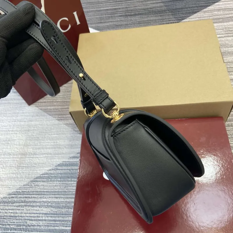 Gucci 815700 Gucci Blondie mini shoulder bag Black Leather