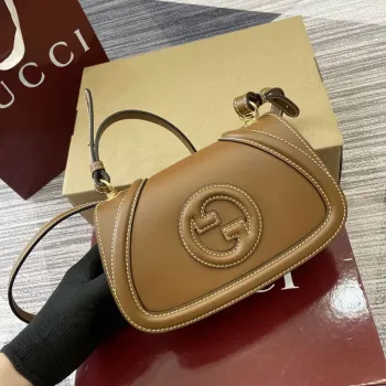 Gucci 815700 Gucci Blondie mini shoulder bag Brown Leather