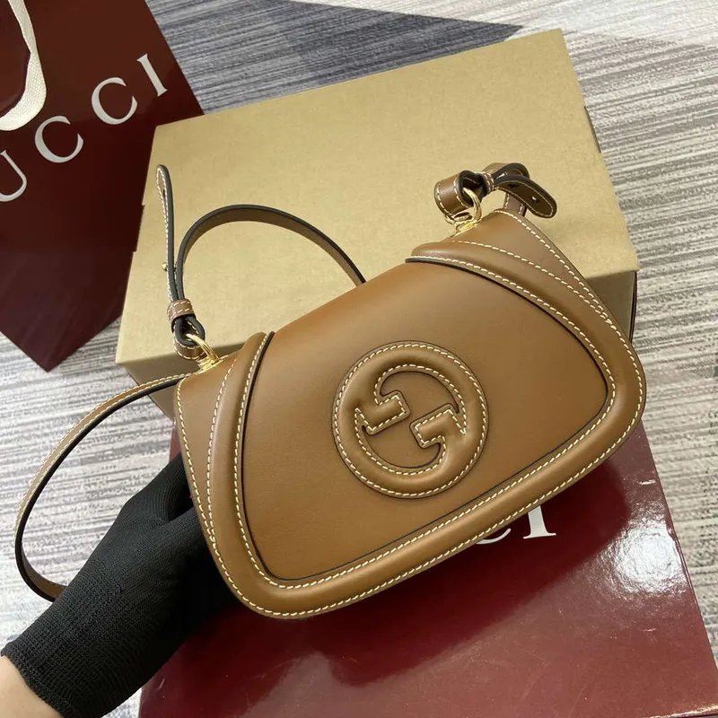 Gucci 815700 Gucci Blondie mini shoulder bag Brown Leather